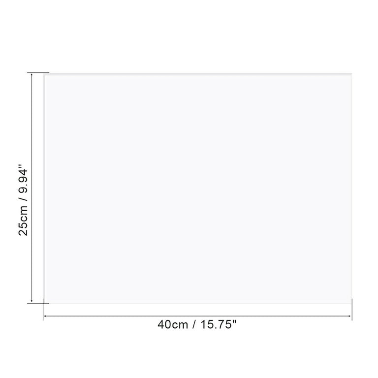 25cm x 40cm Sign Holders uxcell White Cast Acrylic Sheet,2mm Thick,10 x 16,Plastic Board for Picture Frames 